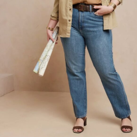 Banana Republic Women's Curvy Straight Leg Jeans Size 31 / 12 High Rise - Picture 1 of 6
